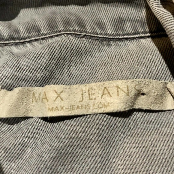 Max Jeans Utility Vest Small Gray 4 Pockets Full Zip w/ Snaps Adjustable Waist - Picture 6 of 11
